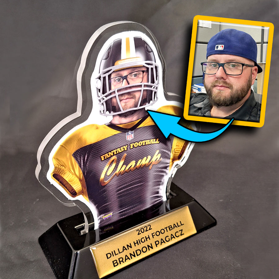 fantasy football helmet trophy Personalized Acrylic Award